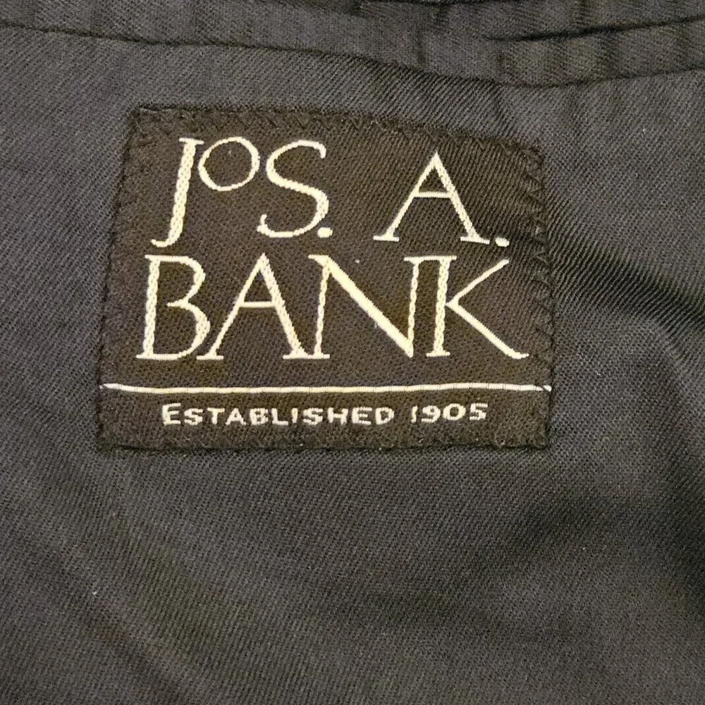 Jos A Banks Mens Size 41R Wool Blqzer Sport Coat Dark Navy Blue